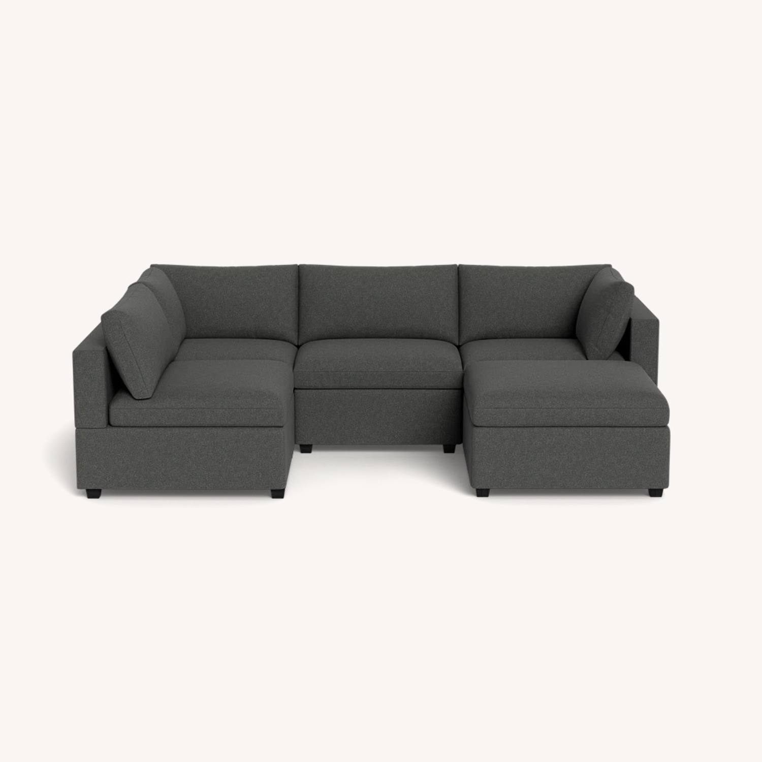 Kova L-Shape + Ottoman - Charcoal - image-1