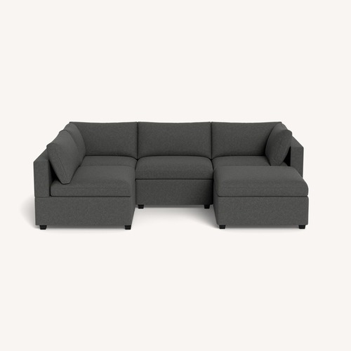 Used Kova L-Shape + Ottoman - Charcoal for sale on AptDeco