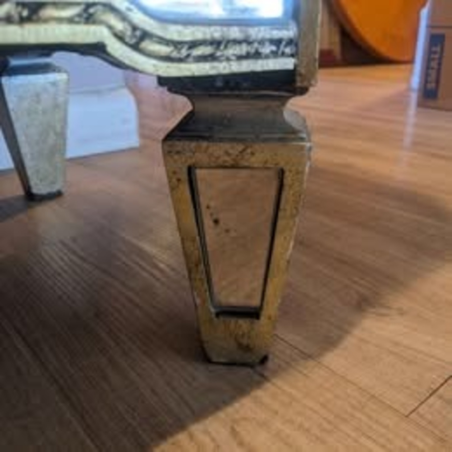 Z Gallerie Borghese Mirrored Cabinet Regency Style - image-5