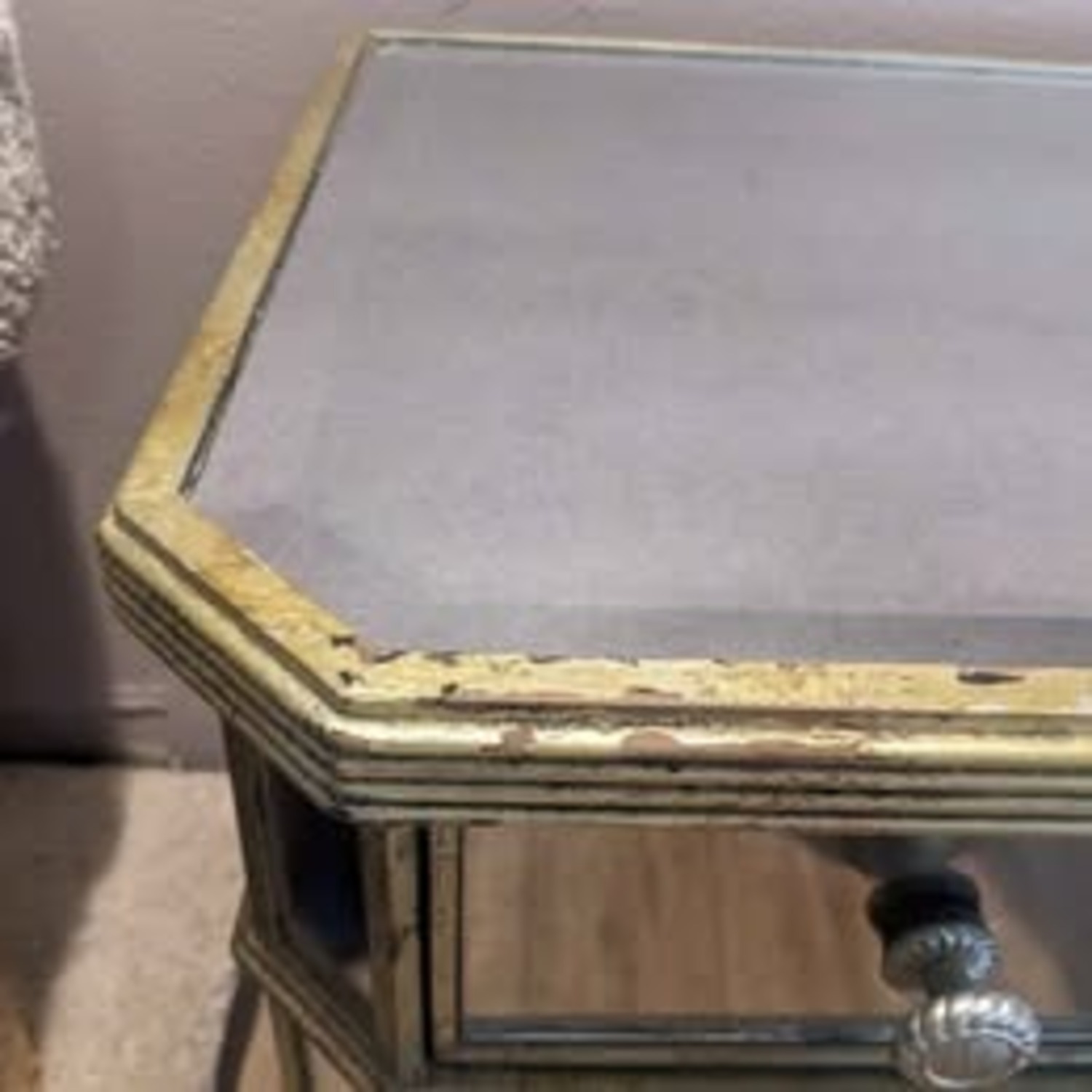 Z Gallerie Borghese Mirrored Cabinet Regency Style - image-4
