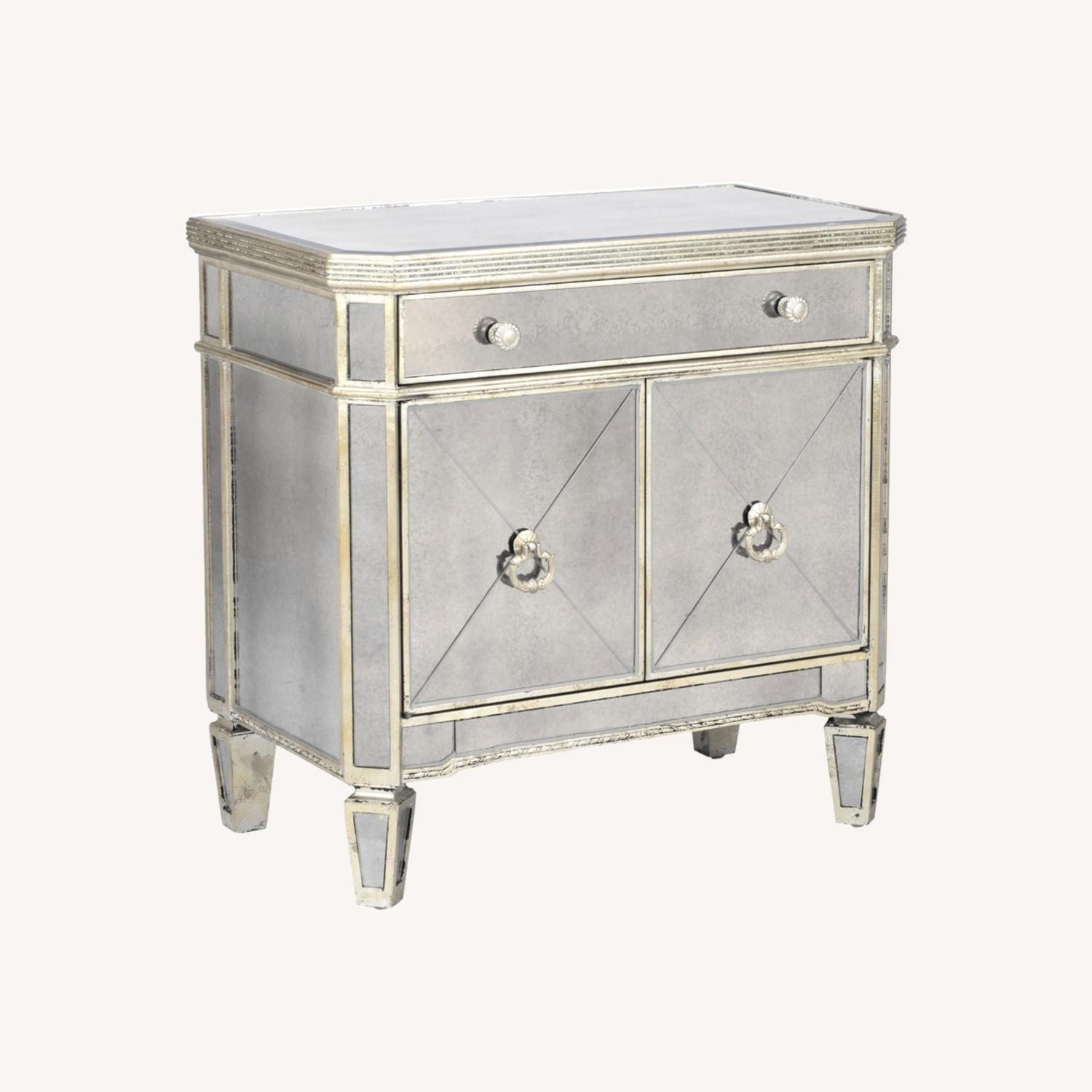 Z Gallerie Borghese Mirrored Cabinet Regency Style - image-0