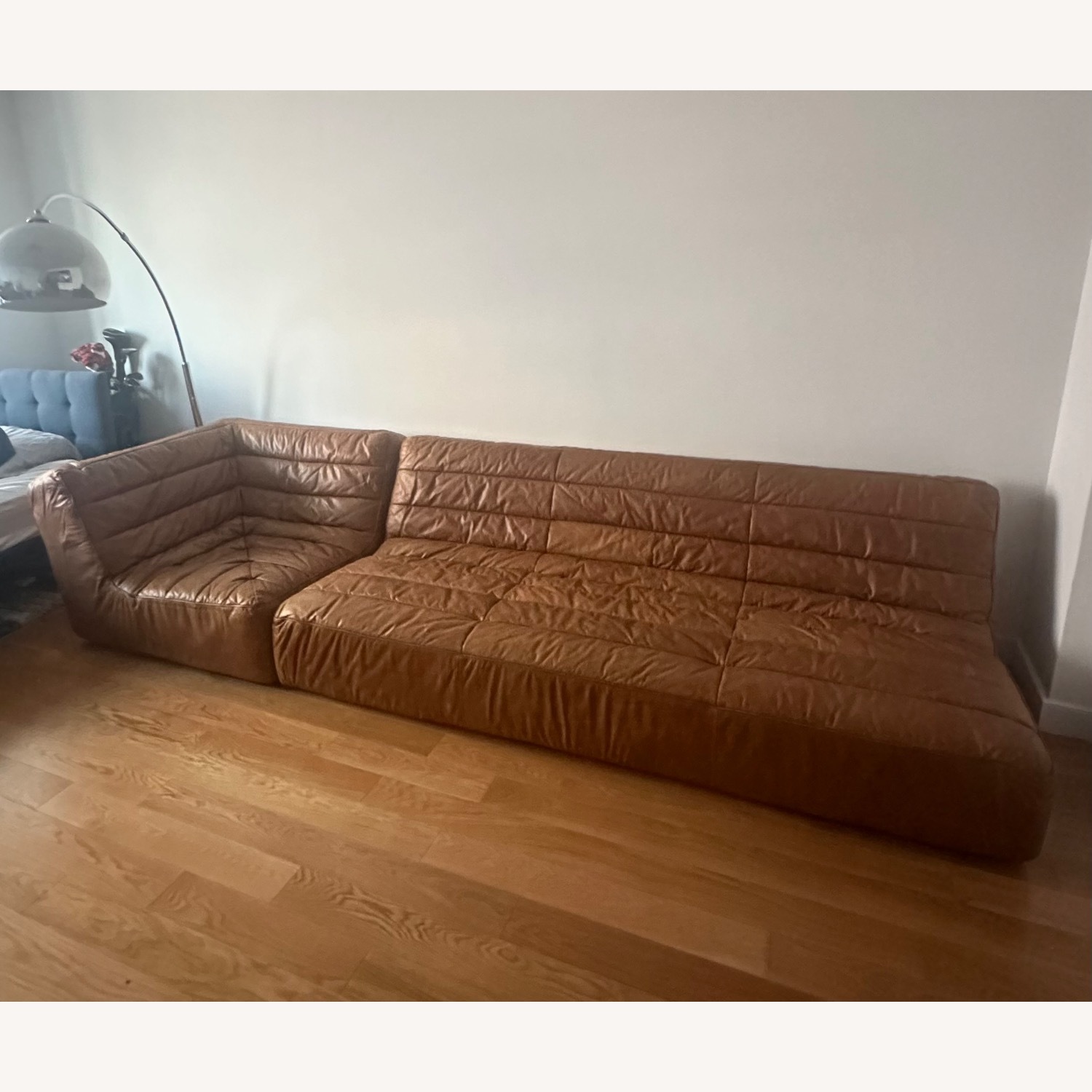 Restoration Hardware Chelsea Leather Sectional - image-2