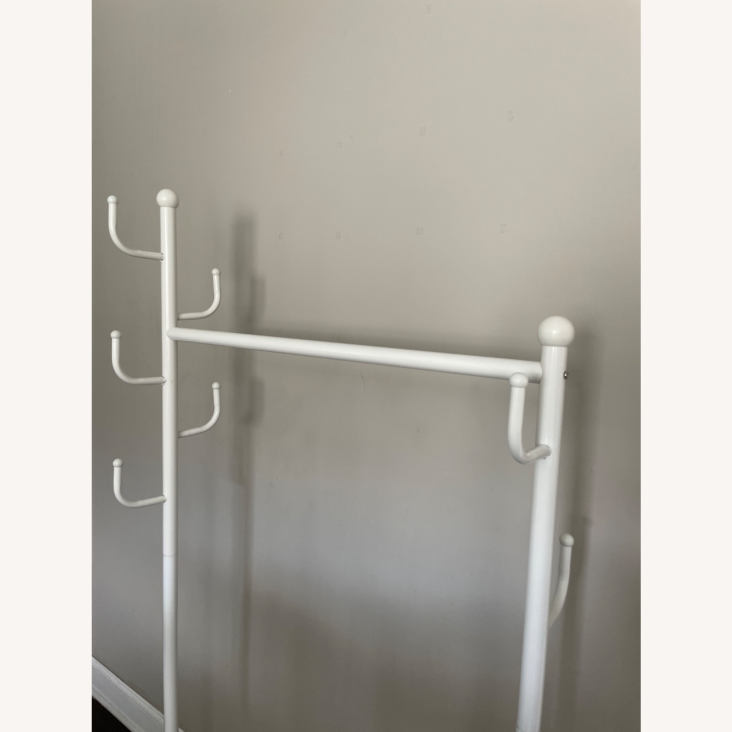 2-in-1 White Rolling Coat Rack  - image-3