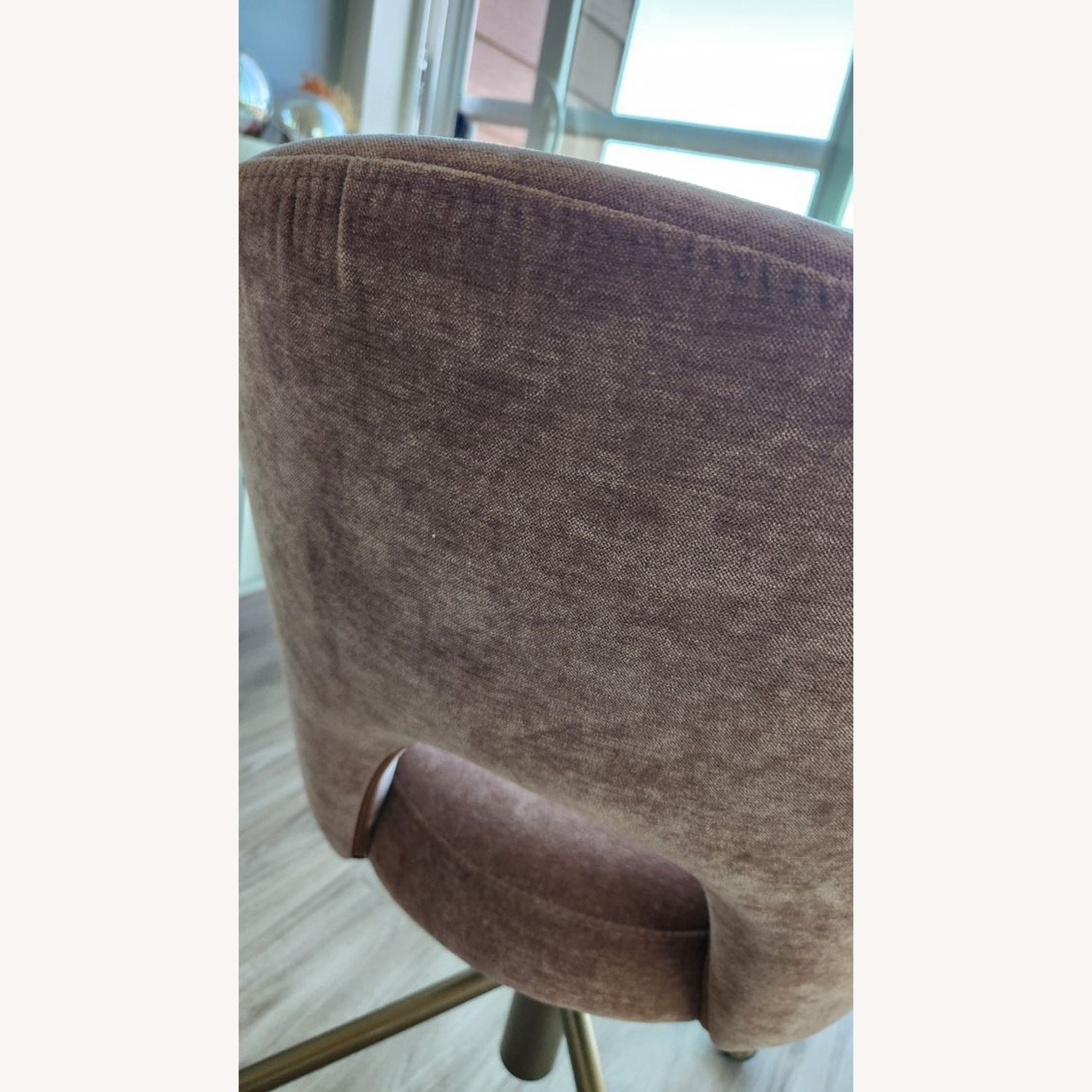 Pottery Barn Velvet Andie Swivel Desk Chair - image-4