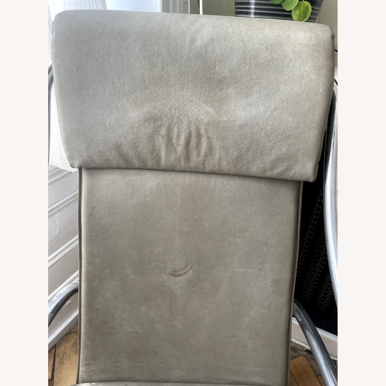 Vintage 1970s Heals Leather & Chrome Rocking Chair - image-3