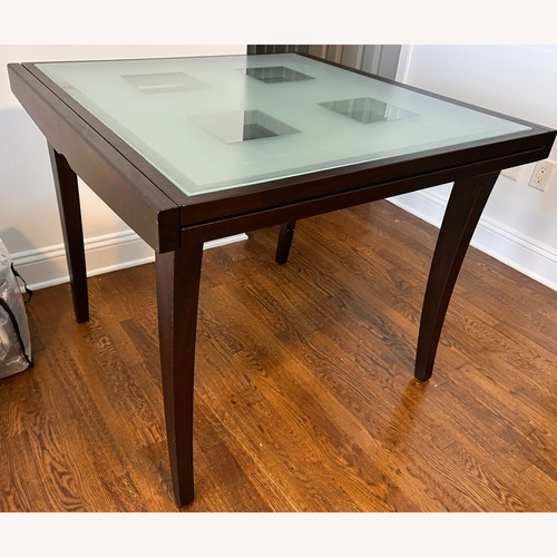 Used Calligaris Bon Ton Extendable Glass Dining Table for sale on AptDeco