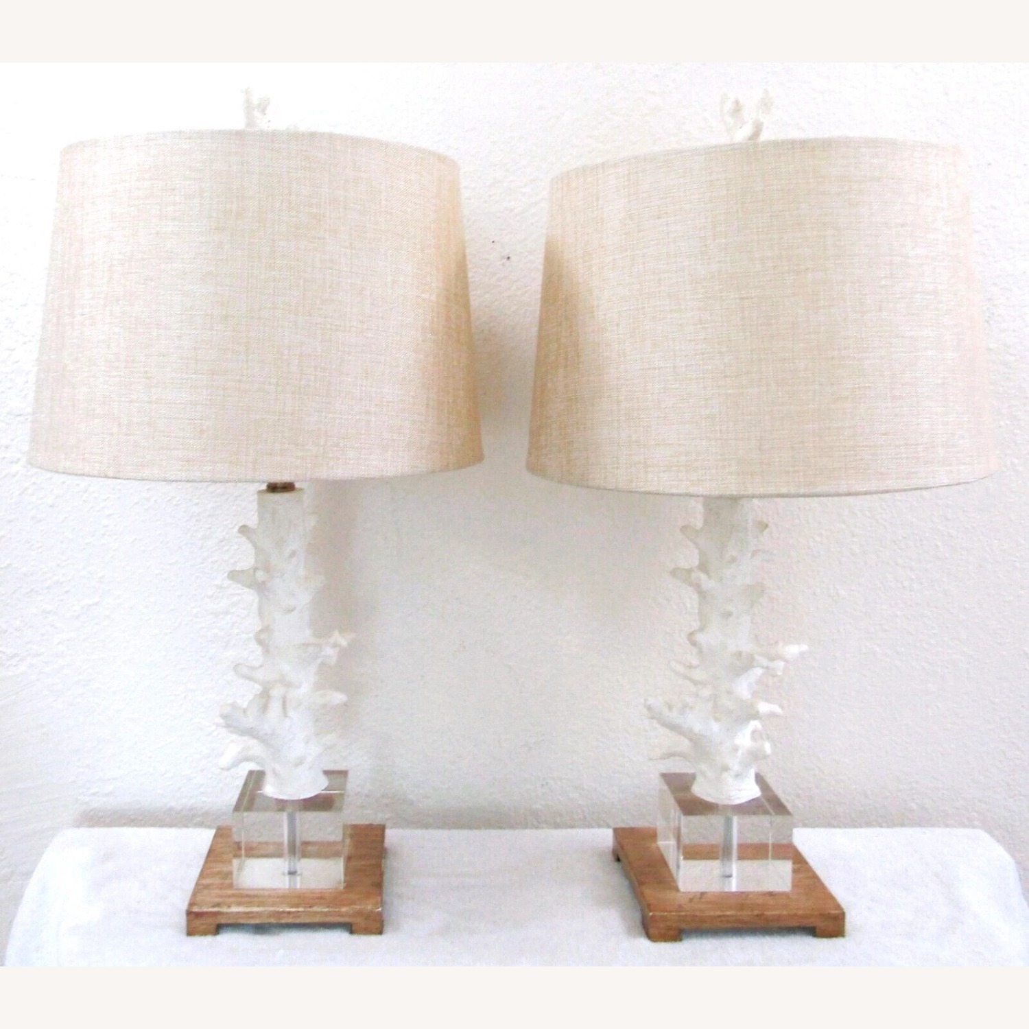 Pair of Uttermost Corallo White Coral Table Lamps - image-1