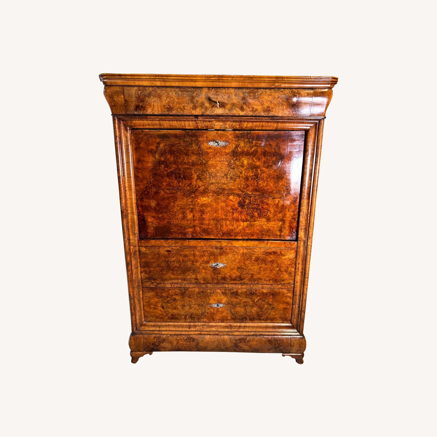 Mid 19th Century Walnut and Mahogany Secretaire - image-0