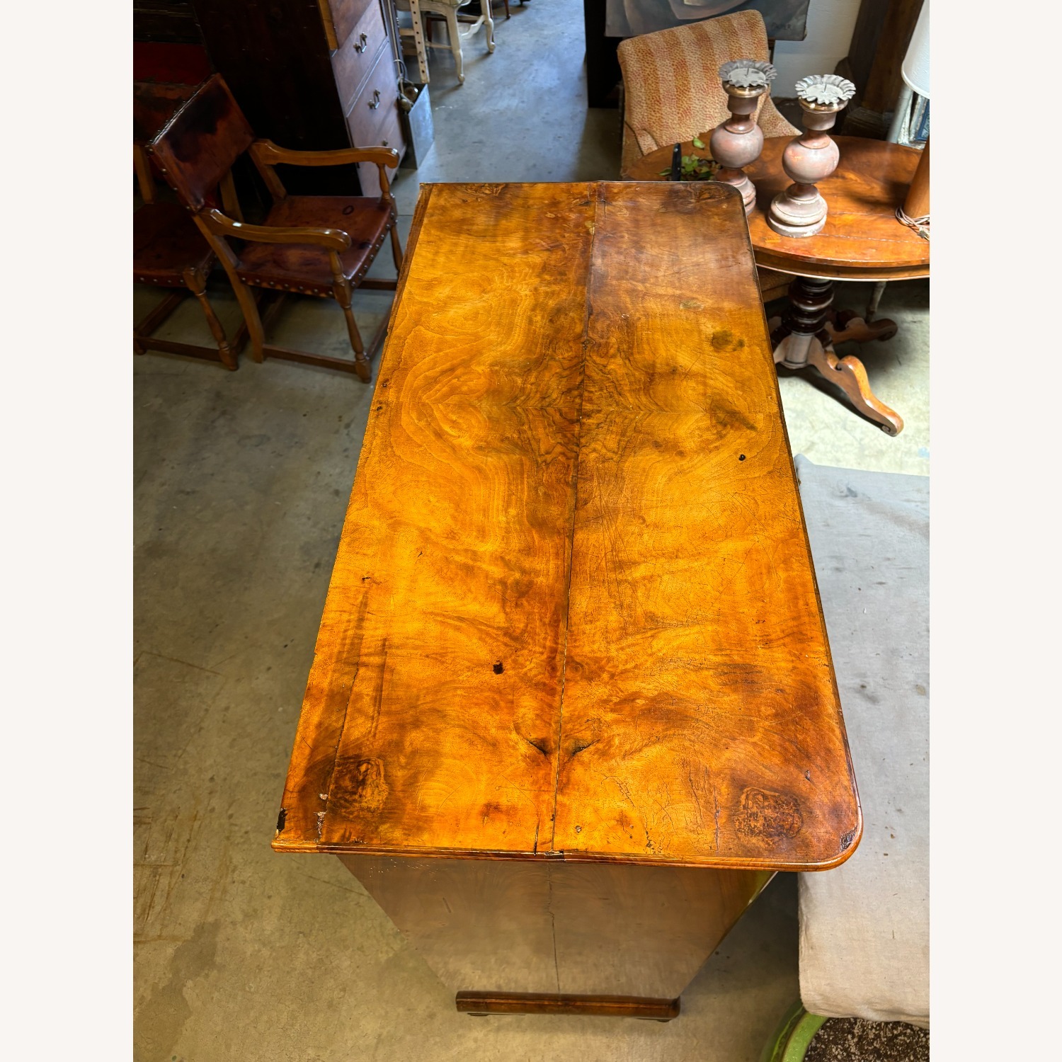 Mid 19th Century Walnut and Mahogany Secretaire - image-8