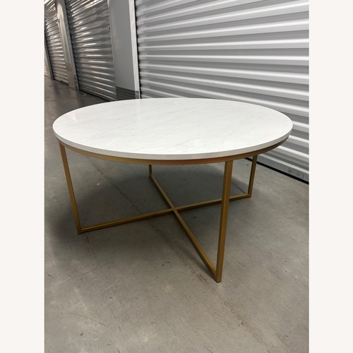 Used Wayfair Mistana White Marble Coffee Table  for sale on AptDeco