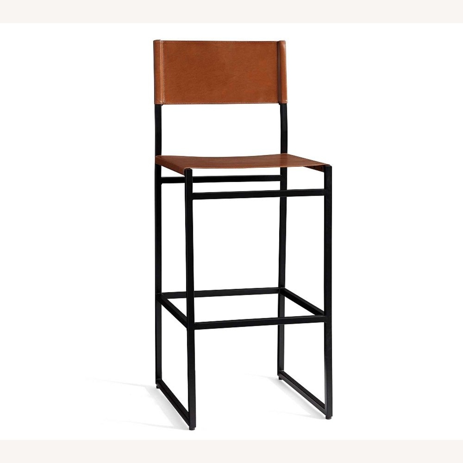 Pottery Barn Hardy Leather Counter Height Stools - image-4