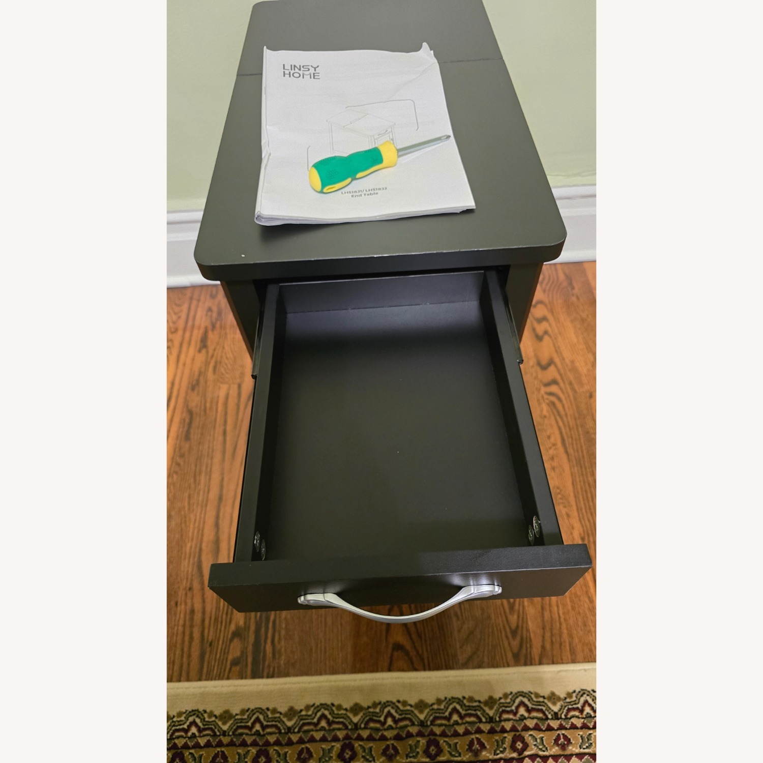 Amazon Side/End Table with Storage and Charging Station - image-9