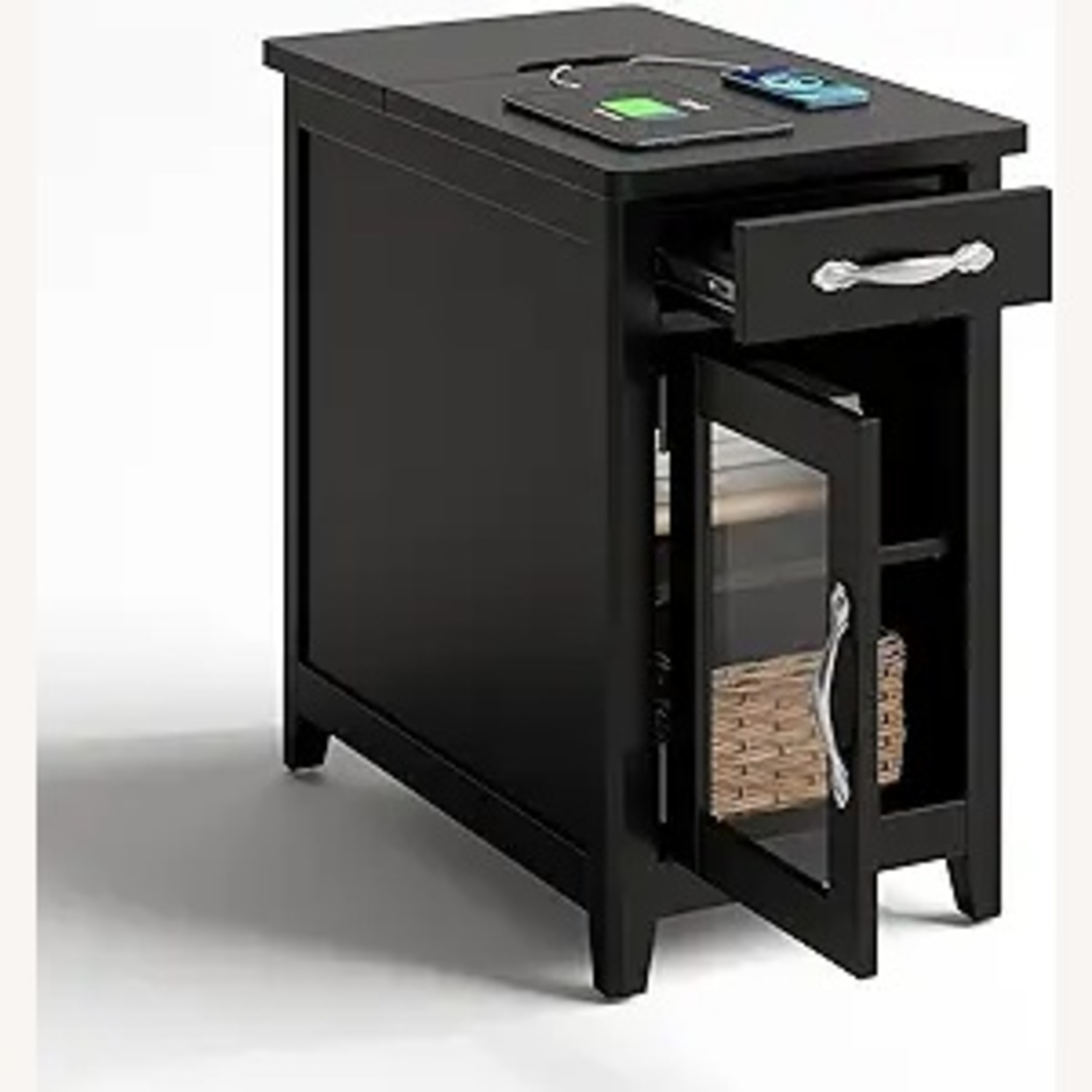Amazon Side/End Table with Storage and Charging Station - image-10