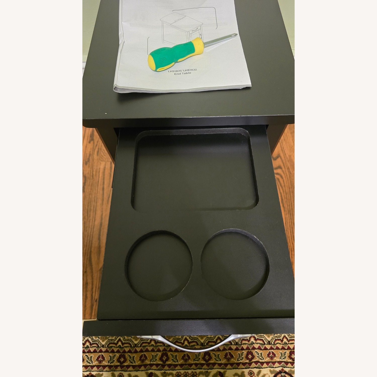 Amazon Side/End Table with Storage and Charging Station - image-8