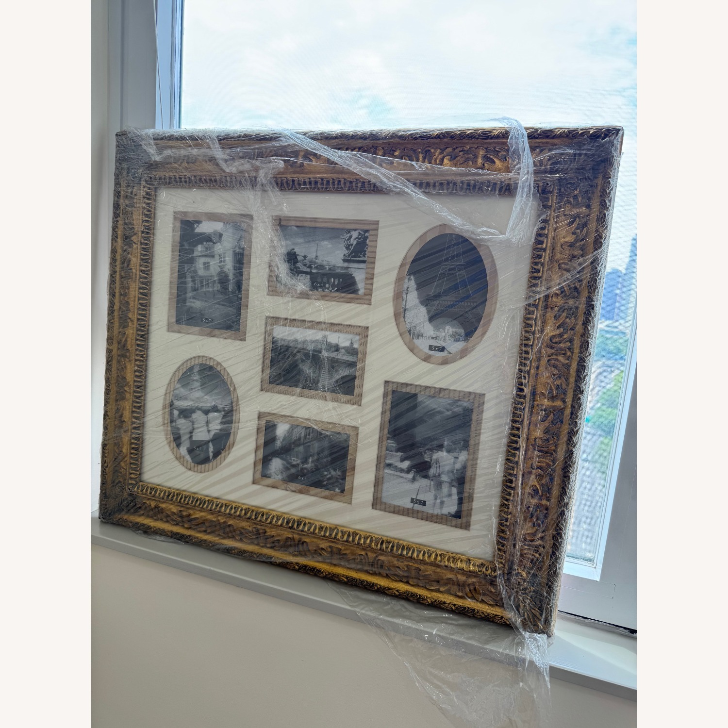 Antiqued Gilded Frame For Seven Photos - image-2