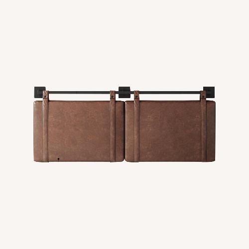 Used Home Depot Nathan James Upholstered King Wall Mount Headboard for sale on AptDeco