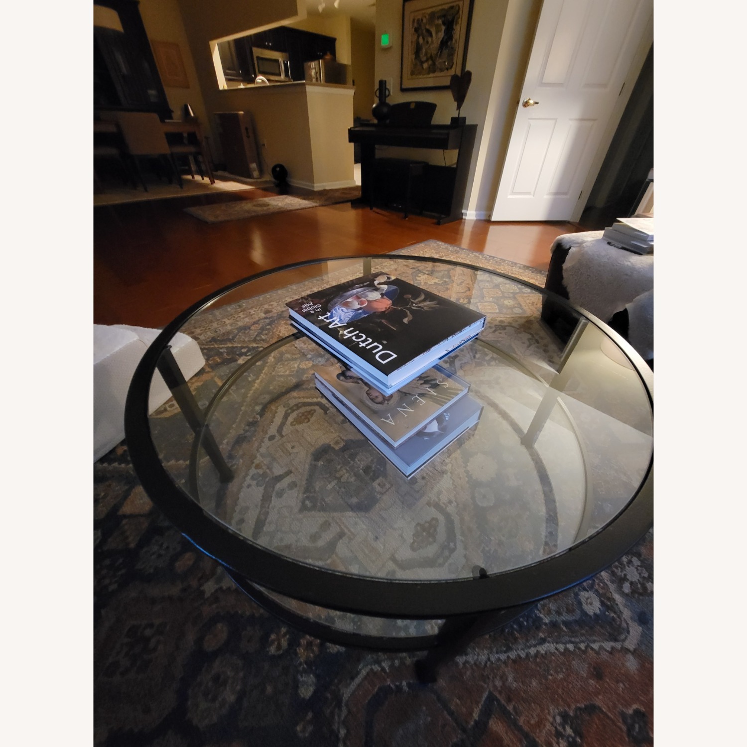 Pottery Barn Tanner Glass Top Coffee Table - image-2