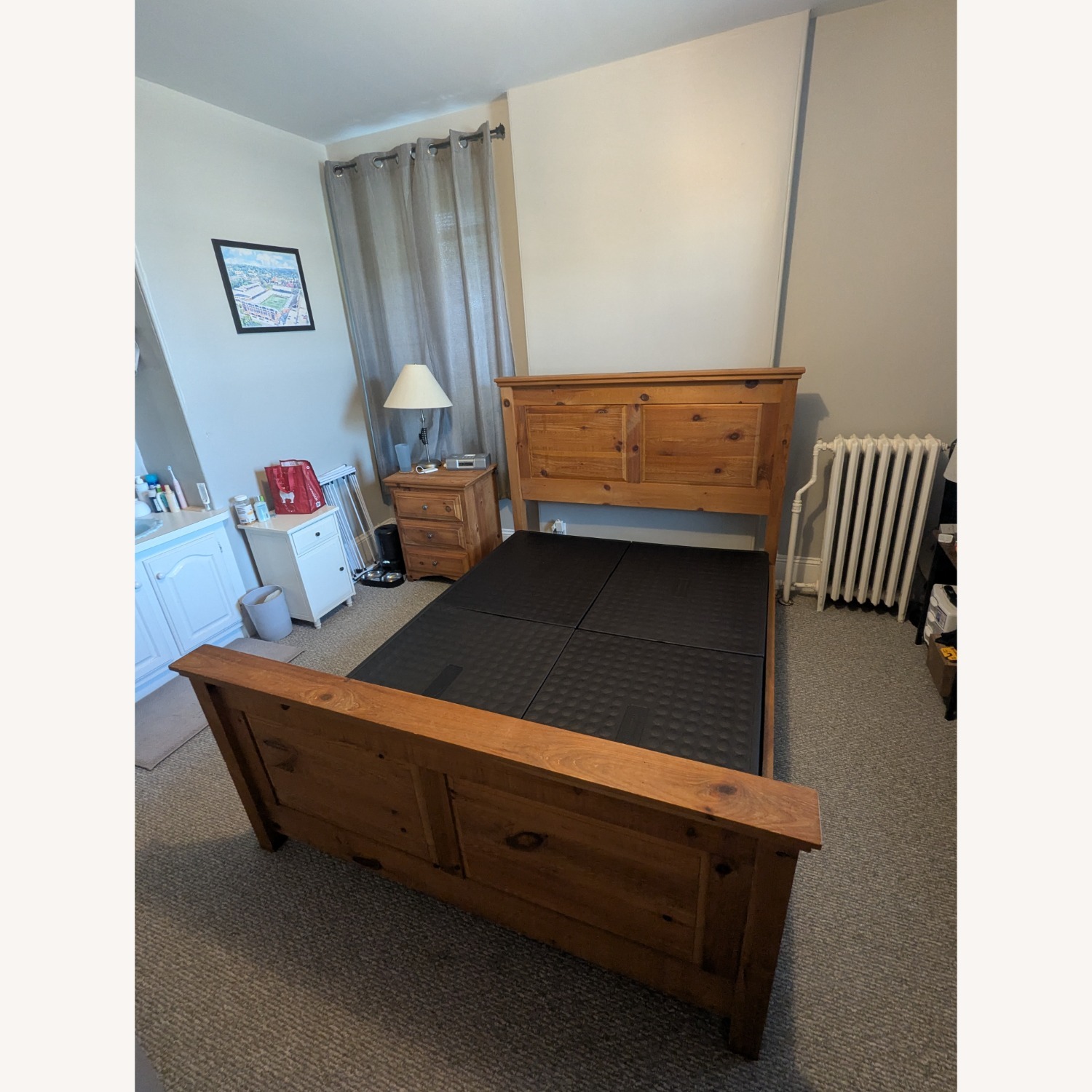 Vintage Queen Size Wooden Bed Frame - image-3