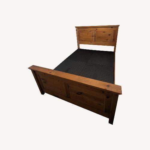 Used Vintage Queen Size Wooden Bed Frame for sale on AptDeco