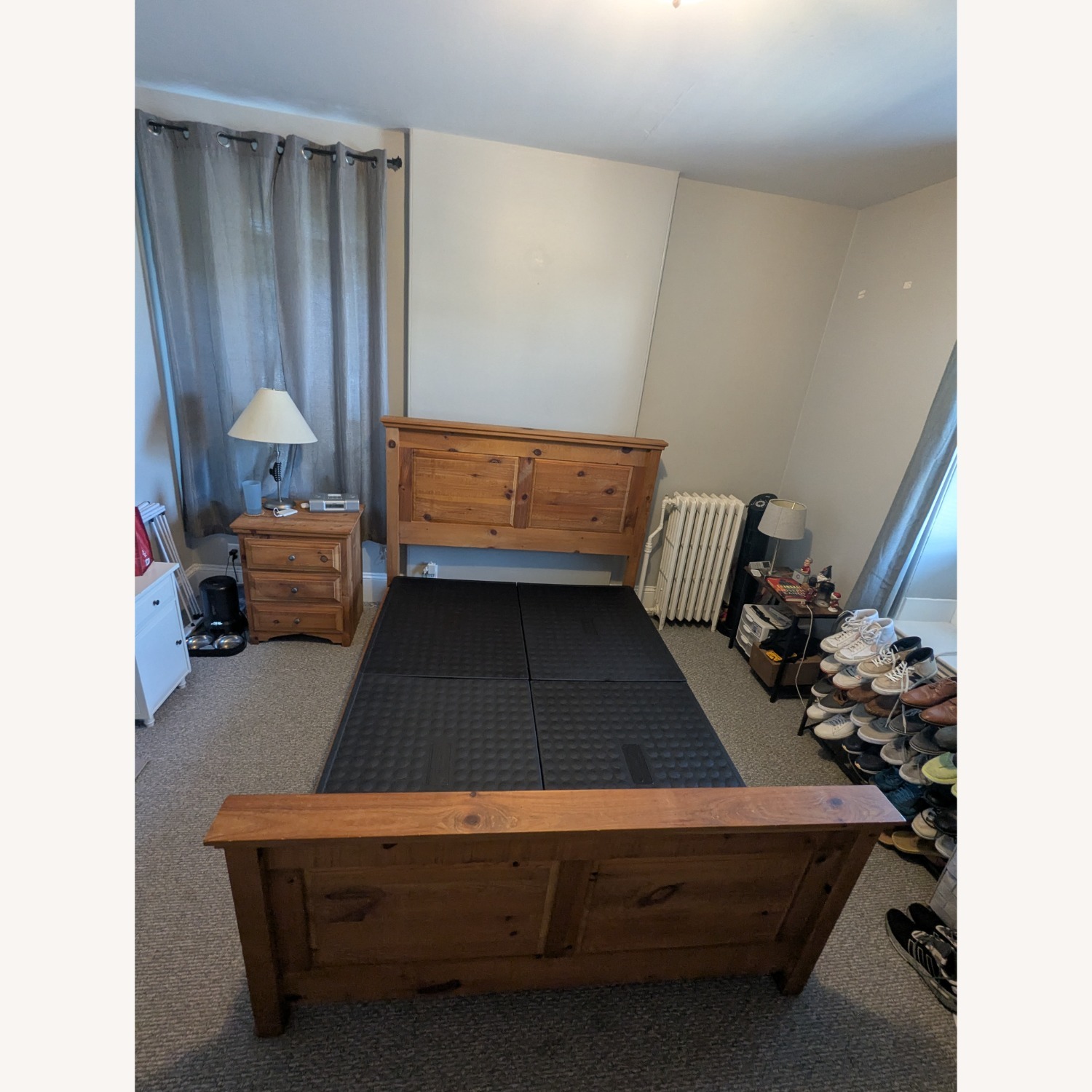 Vintage Queen Size Wooden Bed Frame - image-1