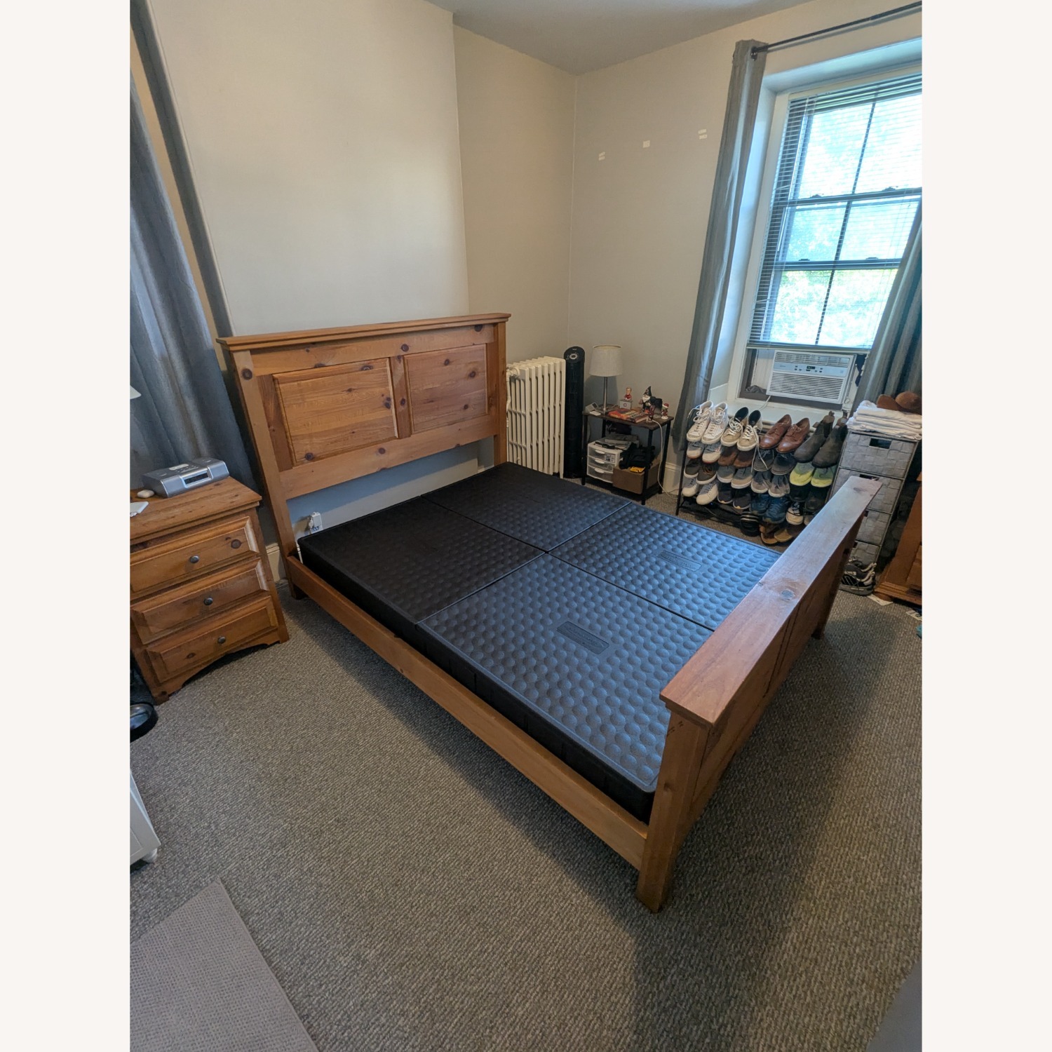 Vintage Queen Size Wooden Bed Frame - image-2