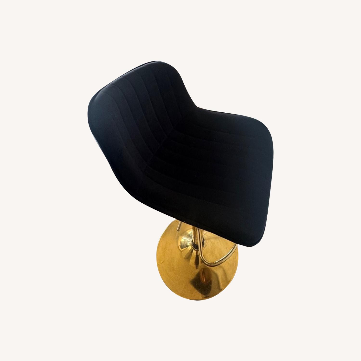 Black and Gold Set of 4 Bar Stools - image-0