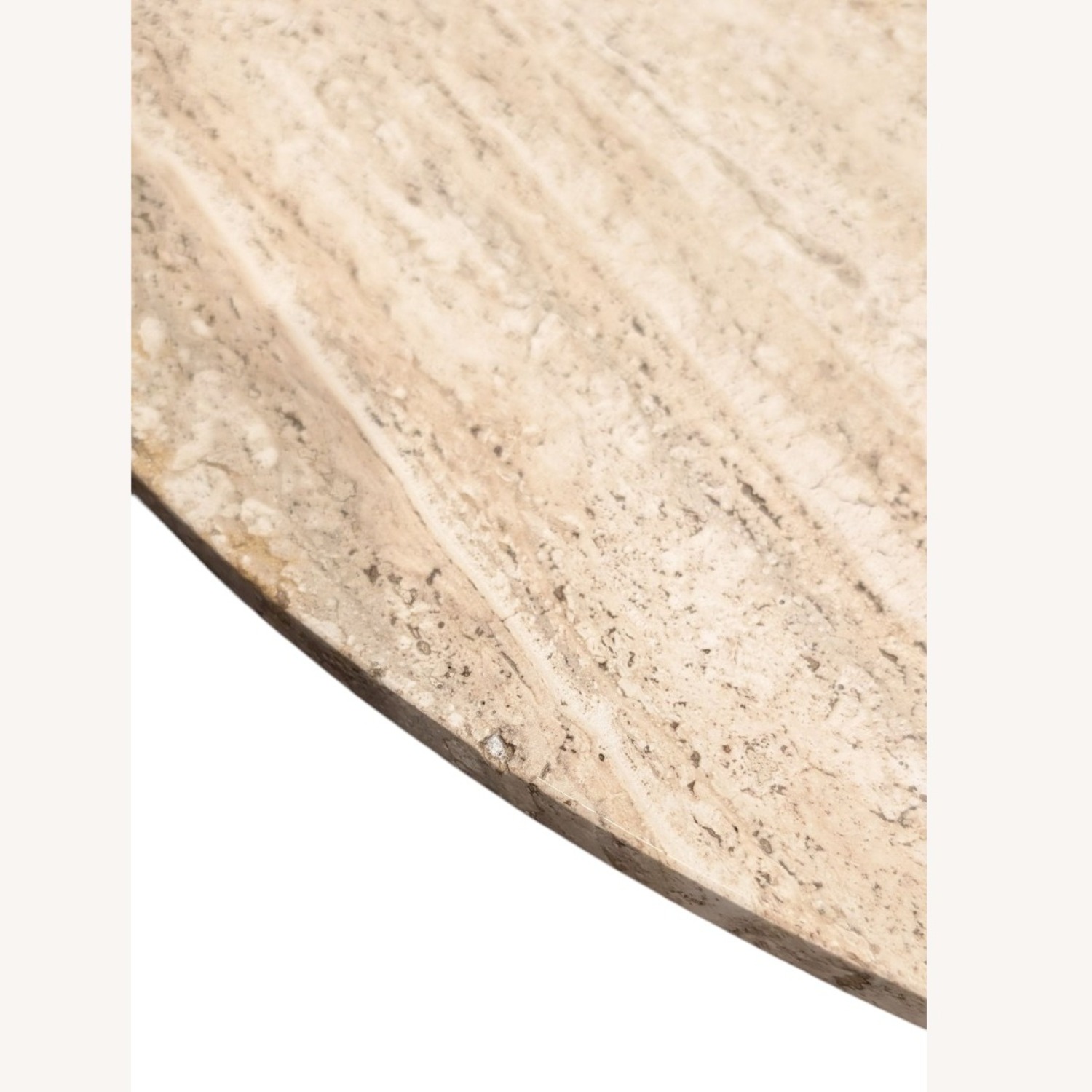 Vintage Round Travertine Coffee Table - image-6
