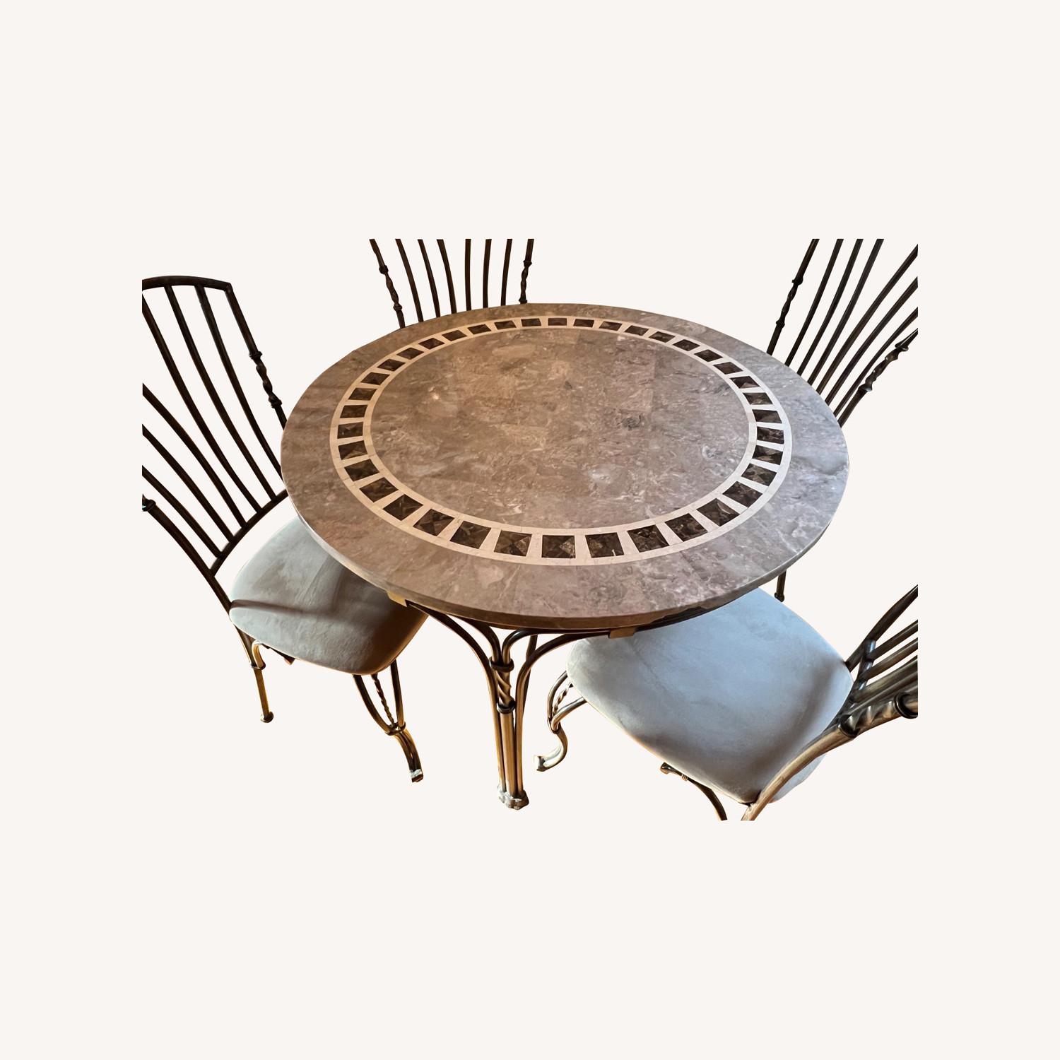 Authentic Marble Dinette Set - image-0