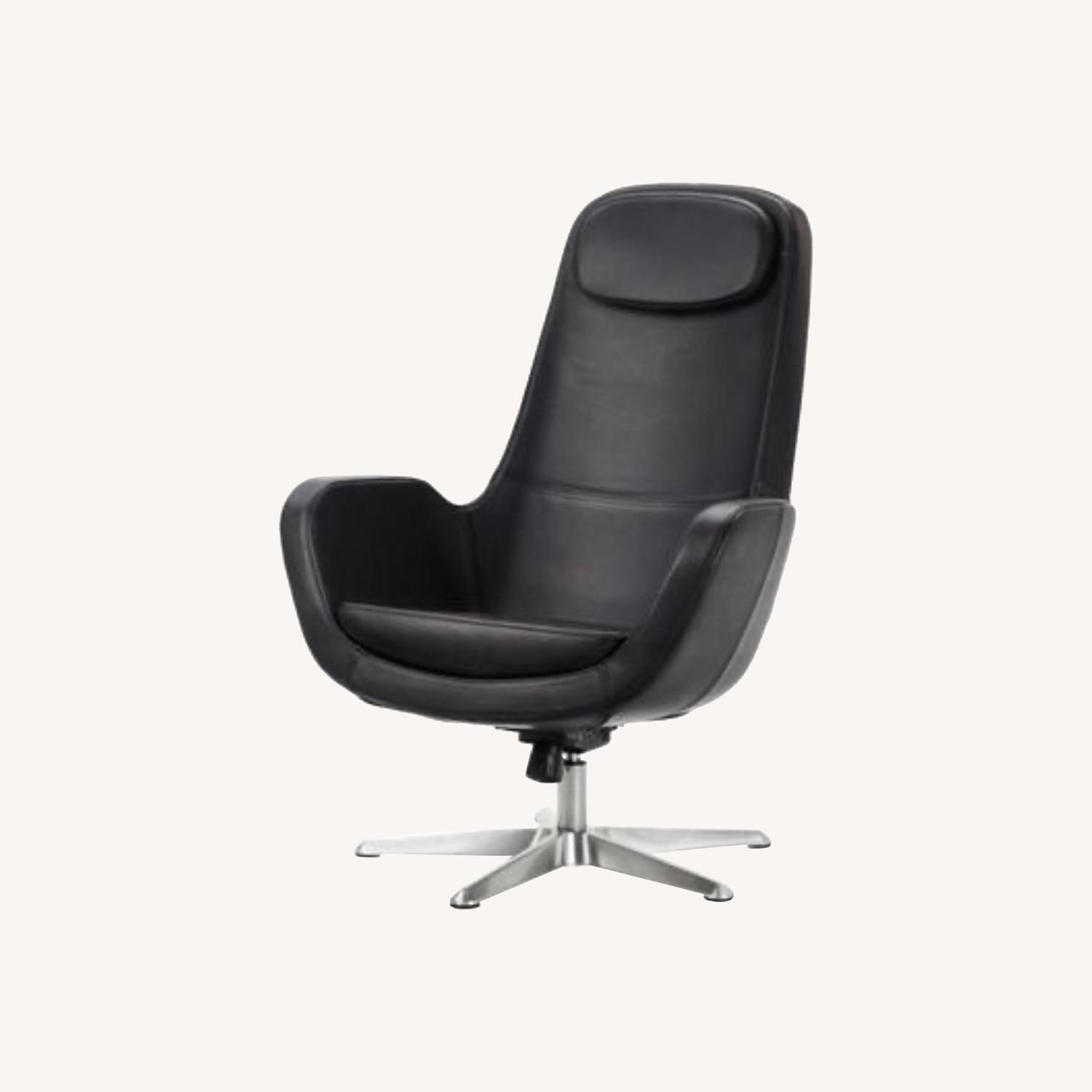 IKEA Arving Swivel Arm Chair Black - image-0