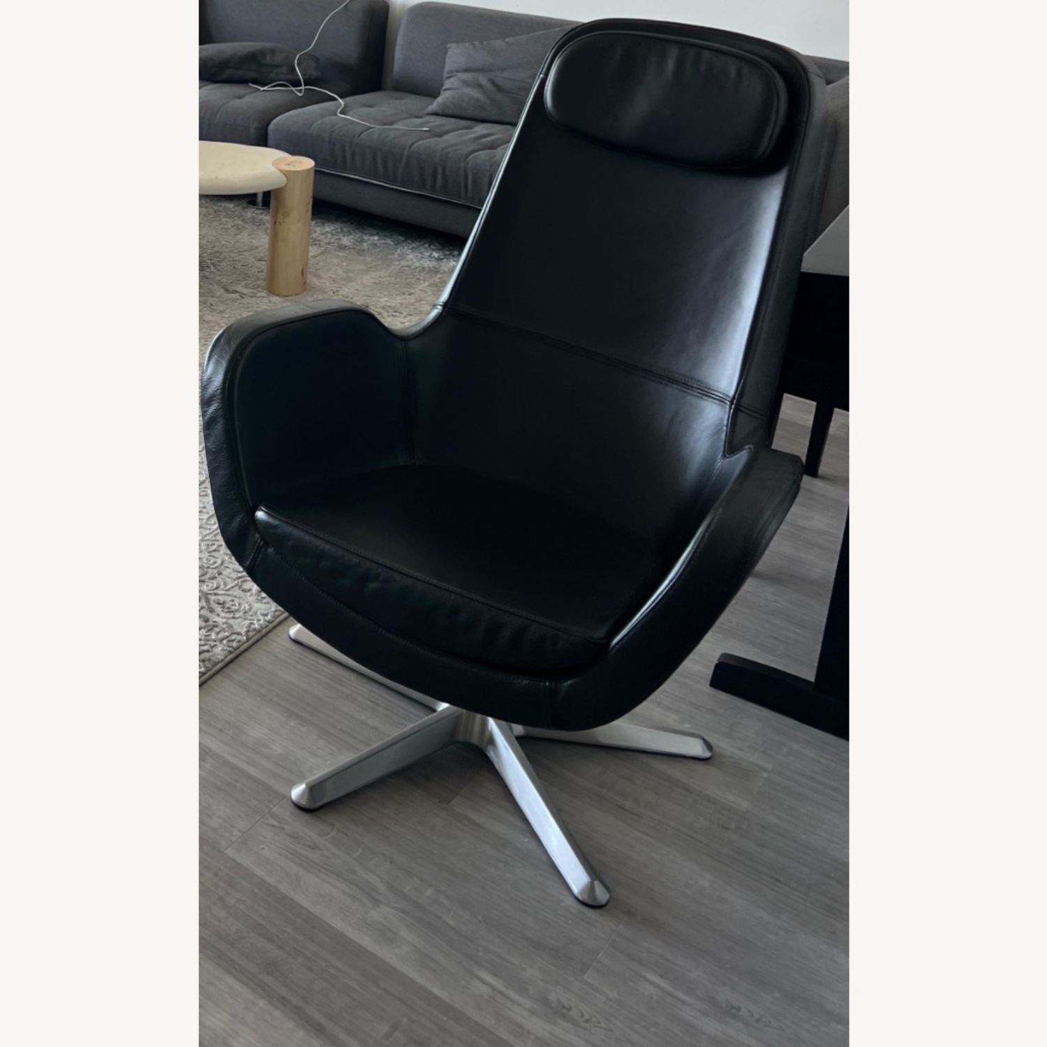 IKEA Arving Swivel Arm Chair Black - image-1