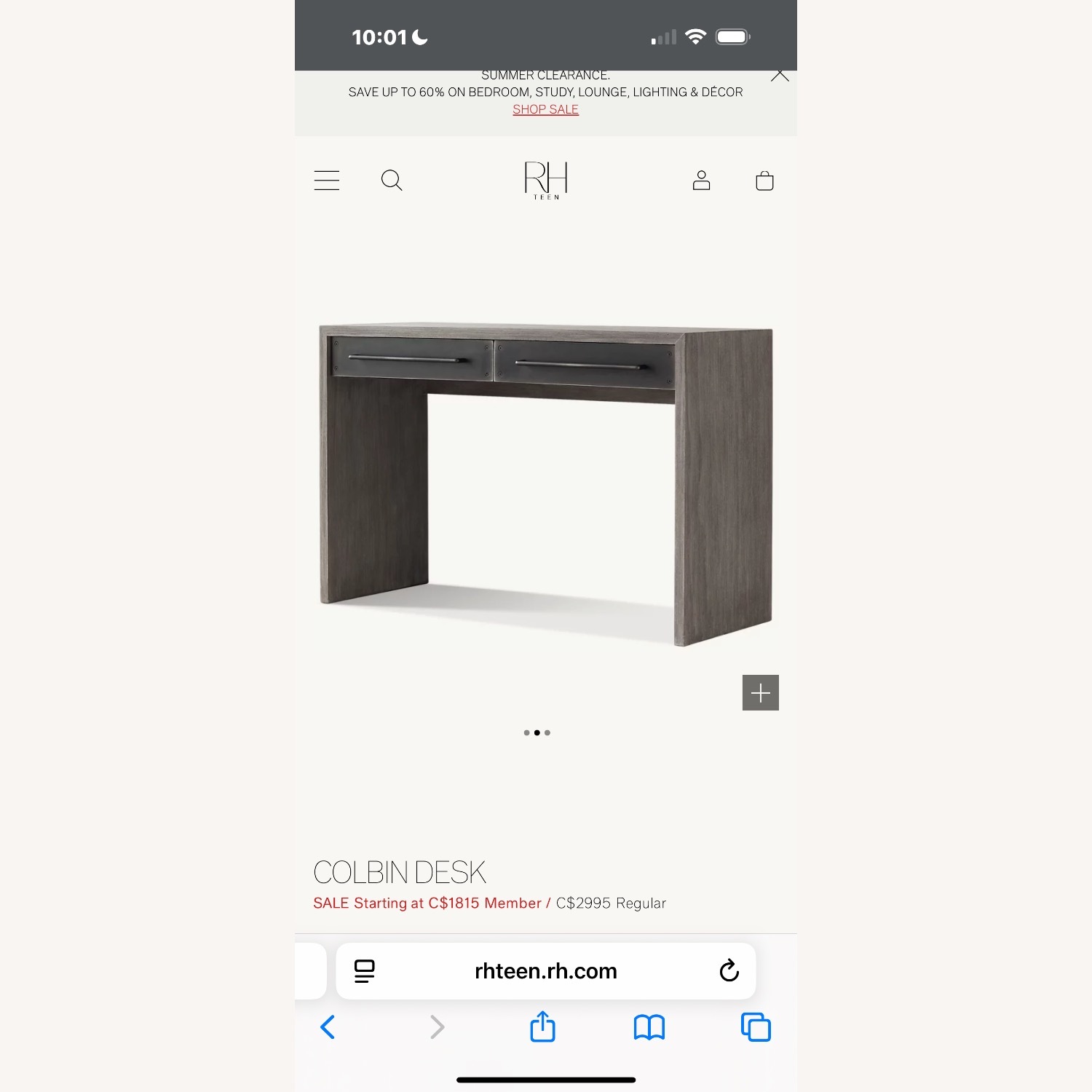 Restoration Hardware Colbin Desk - image-2