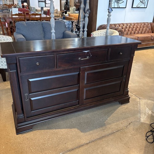Used Better Homes and Gardens Dark Wood 3-Drawer Buffet for sale on AptDeco
