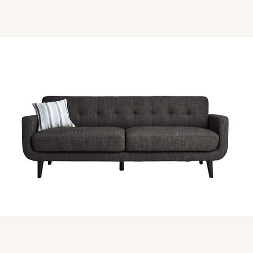 Used Crosby St. Hadley Tufted Back Sofa, Charcoal Grey for sale on AptDeco