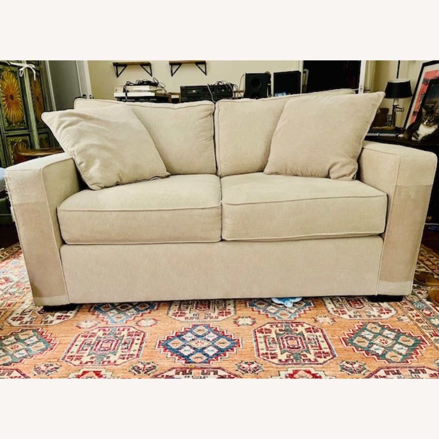 Macy's Radley Loveseat in Heavenly Chrome Beige - image-1