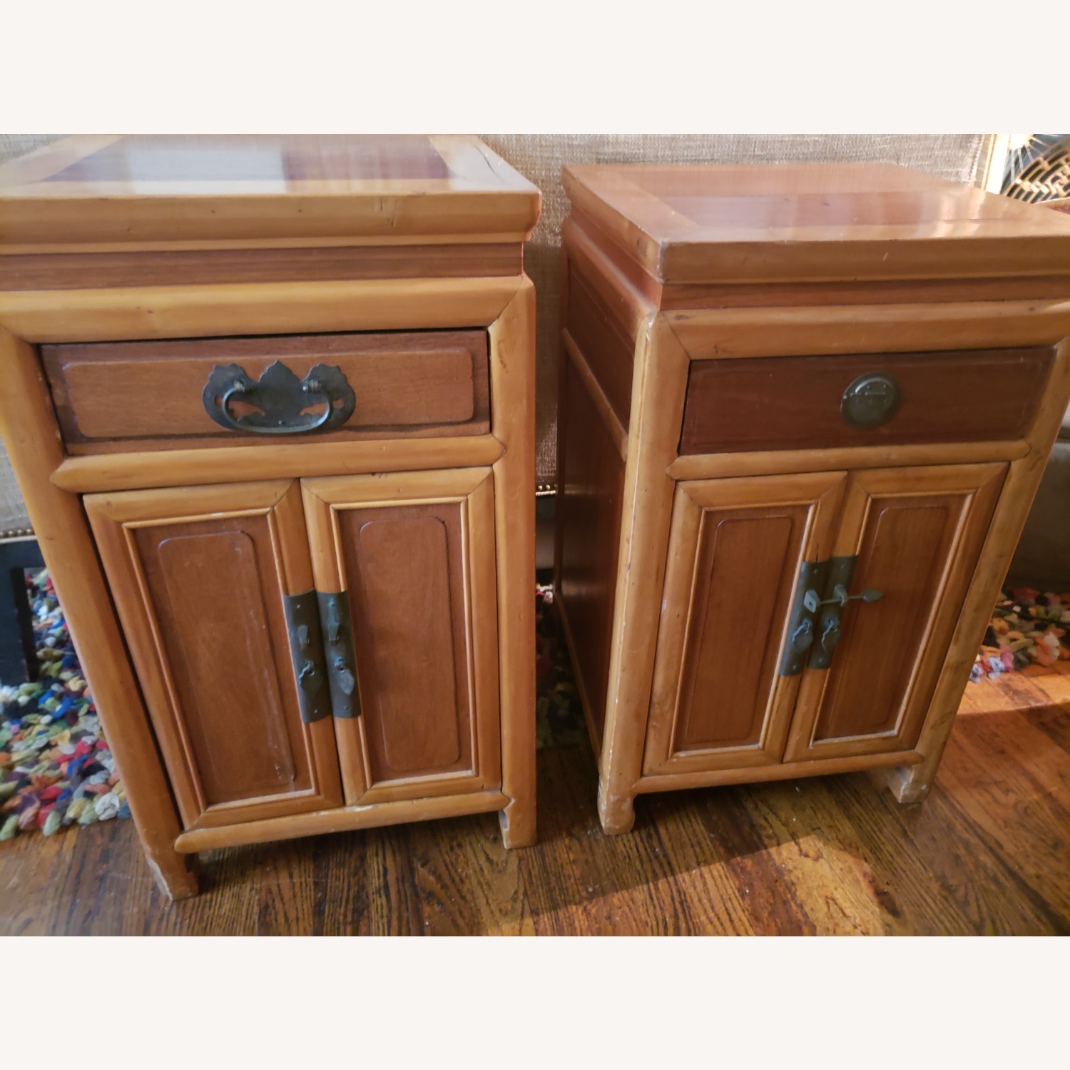 Weathered Asian-inspired Nightstands - image-1