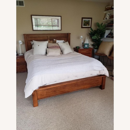 Used Tommy Bahama Queen Bed Headboard, Frame for sale on AptDeco