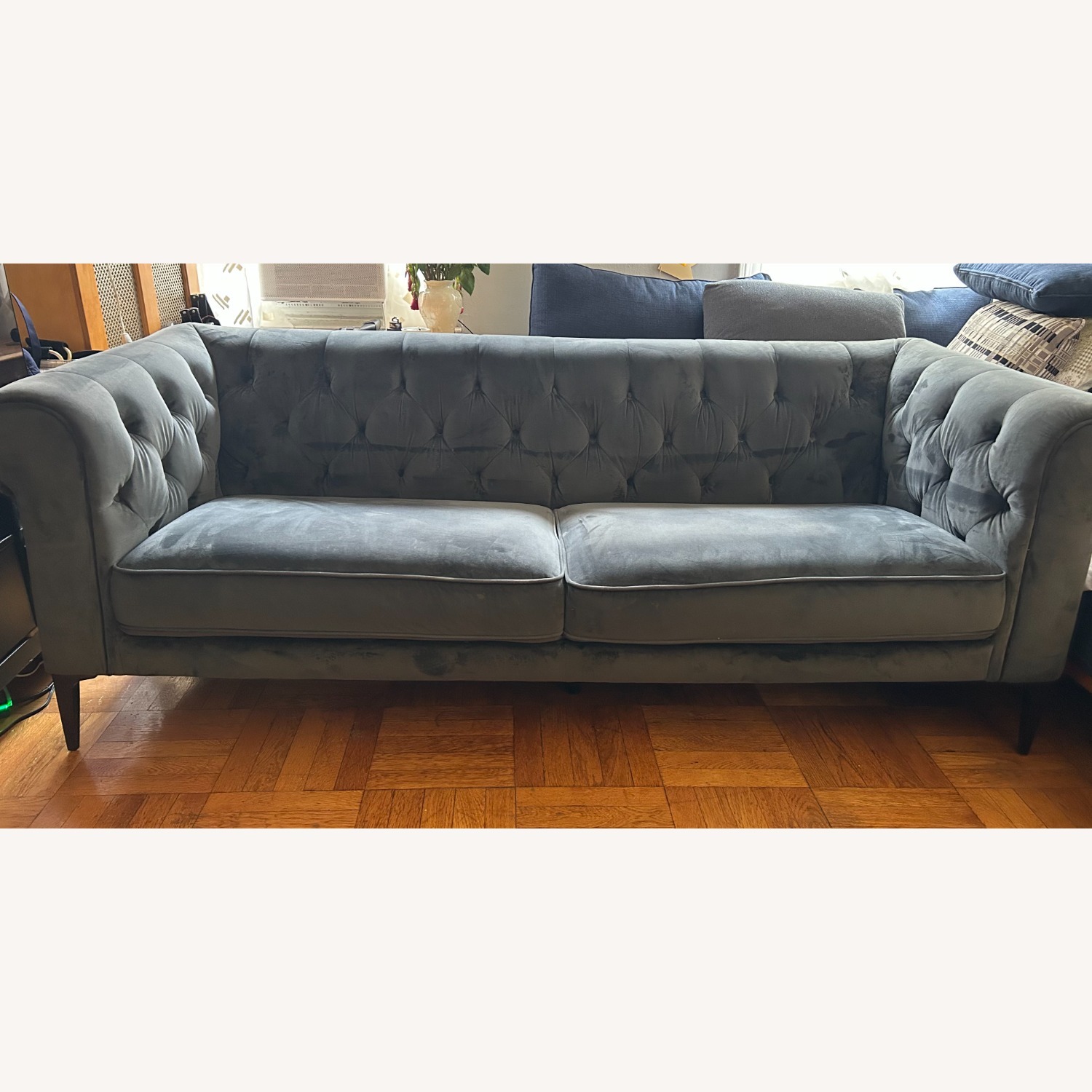 Macy's Chesterfield Luxury Velvet Sofa - image-1