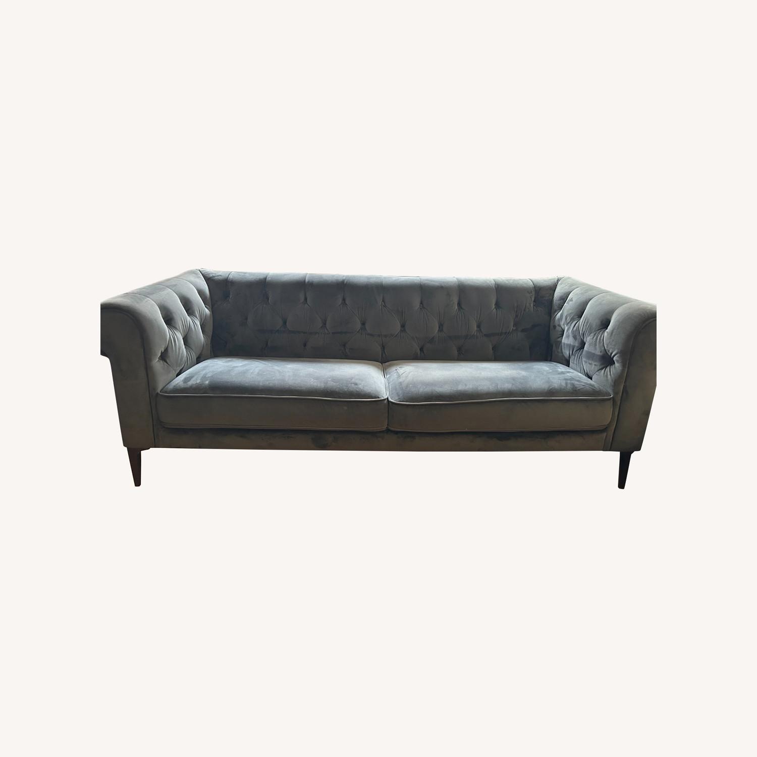 Macy's Chesterfield Luxury Velvet Sofa - image-0
