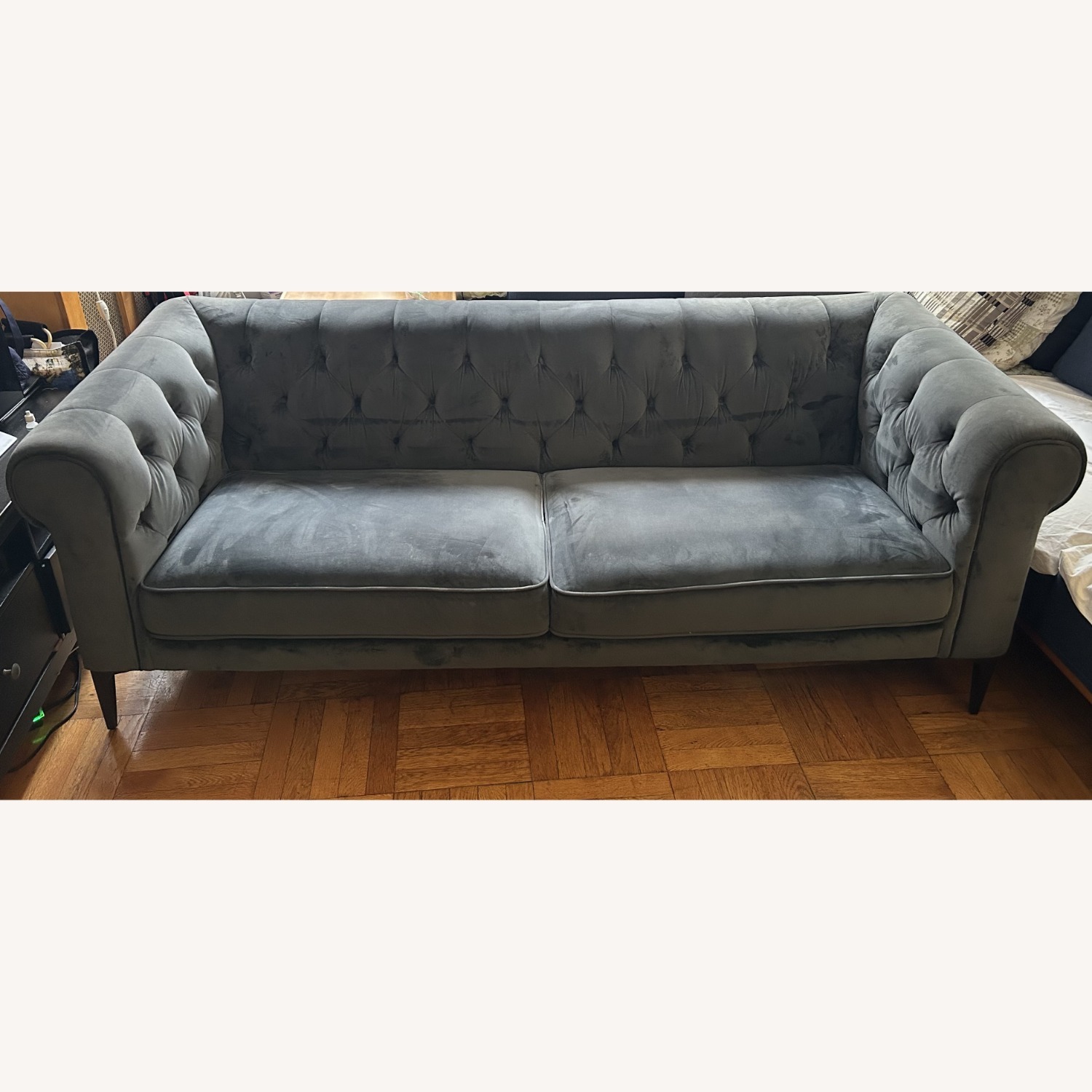 Macy's Chesterfield Luxury Velvet Sofa - image-3