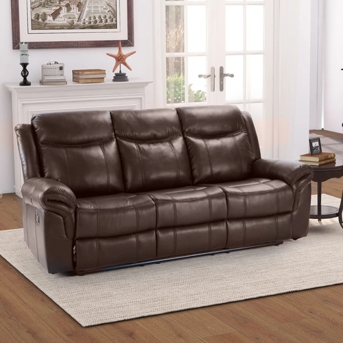 Used Latitude Run Faux Leather Reclining Sofa for sale on AptDeco
