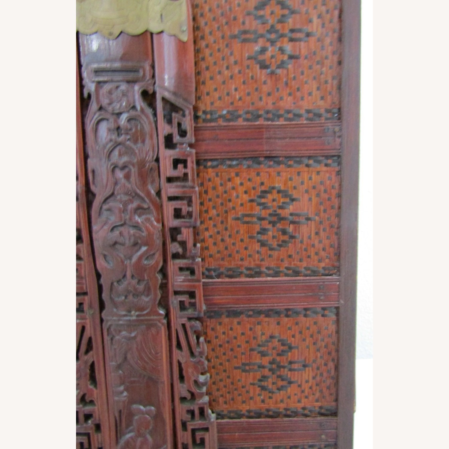 Antique Chinese Rattan Wedding Box - image-17