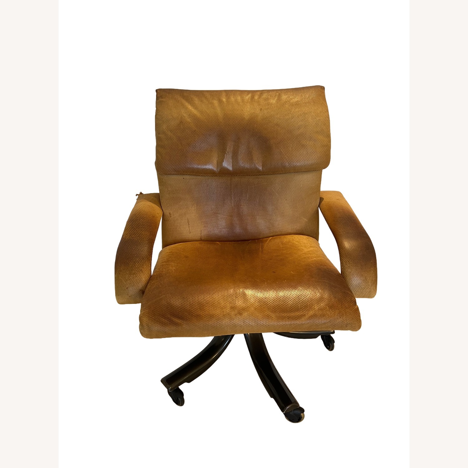Saporiti Italia Executive Leather Swivel Chair - image-1