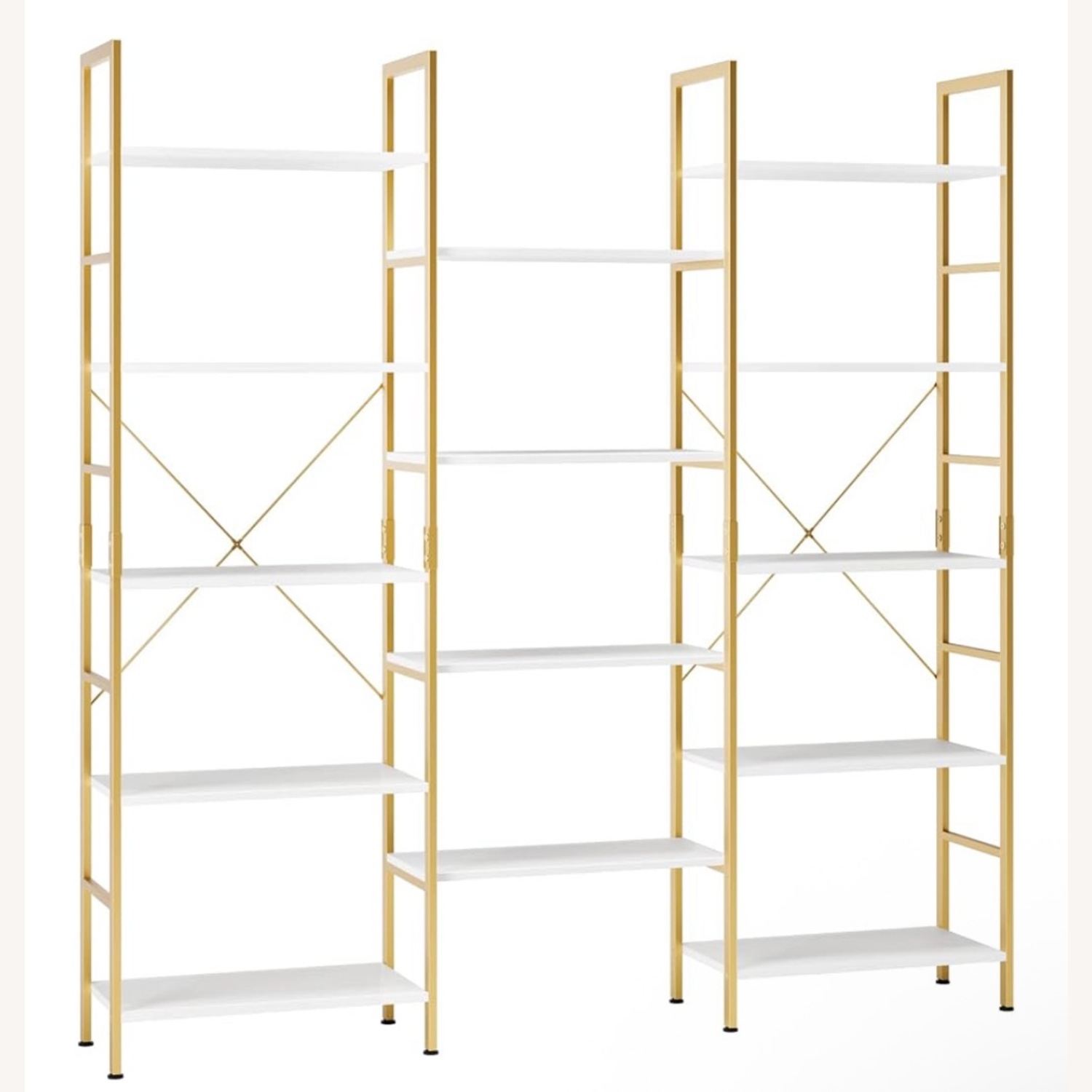 FINETONES Triple Wide 5-Tier Bookshelf - image-2