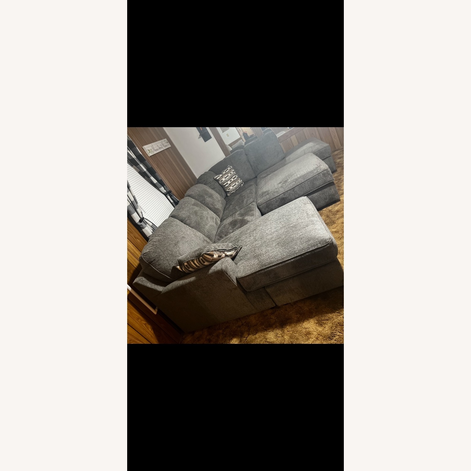 Ballinasloe Grey Sectional With Ottoman Storage - image-2