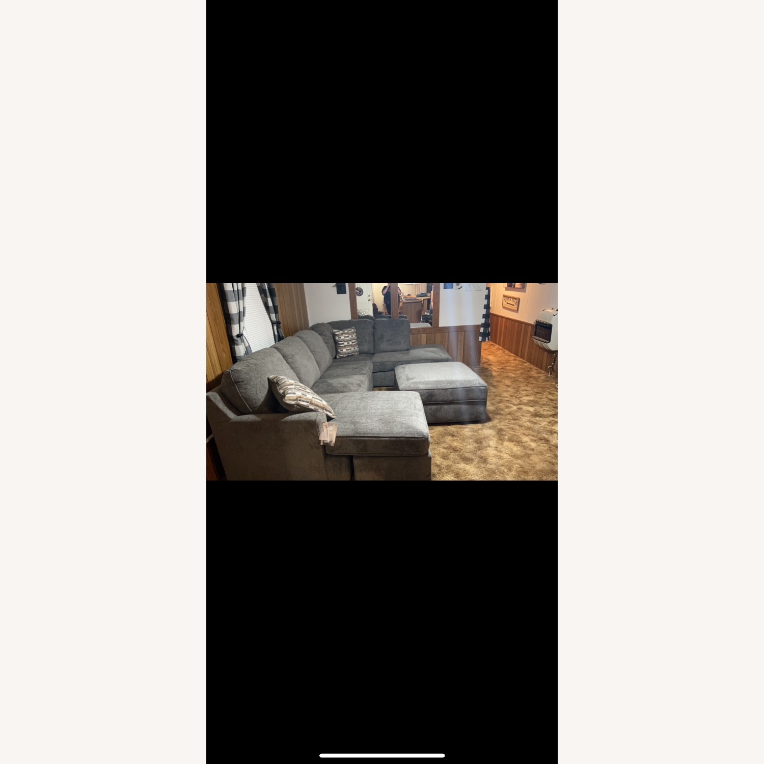 Ballinasloe Grey Sectional With Ottoman Storage - image-3