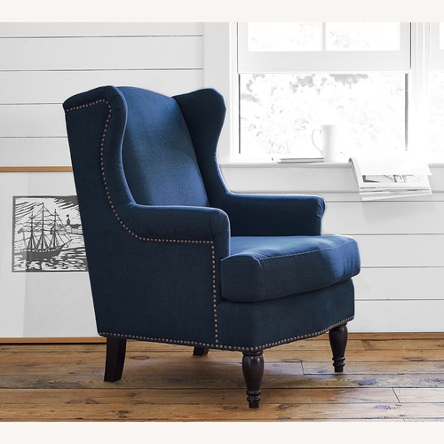 Used Pottery Barn Delancy Wingback Chair  for sale on AptDeco