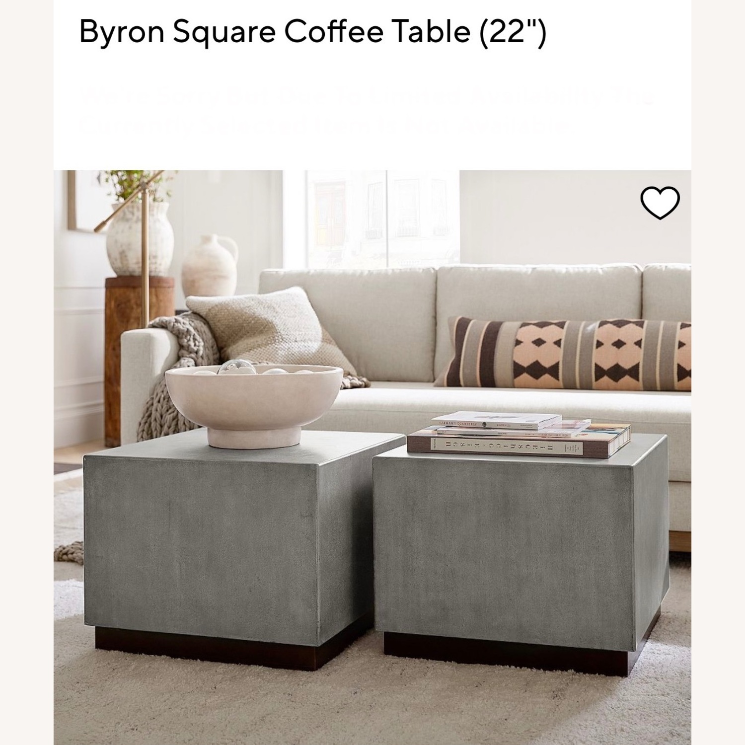 Pottery Barn Byron Square Coffee Table - image-4