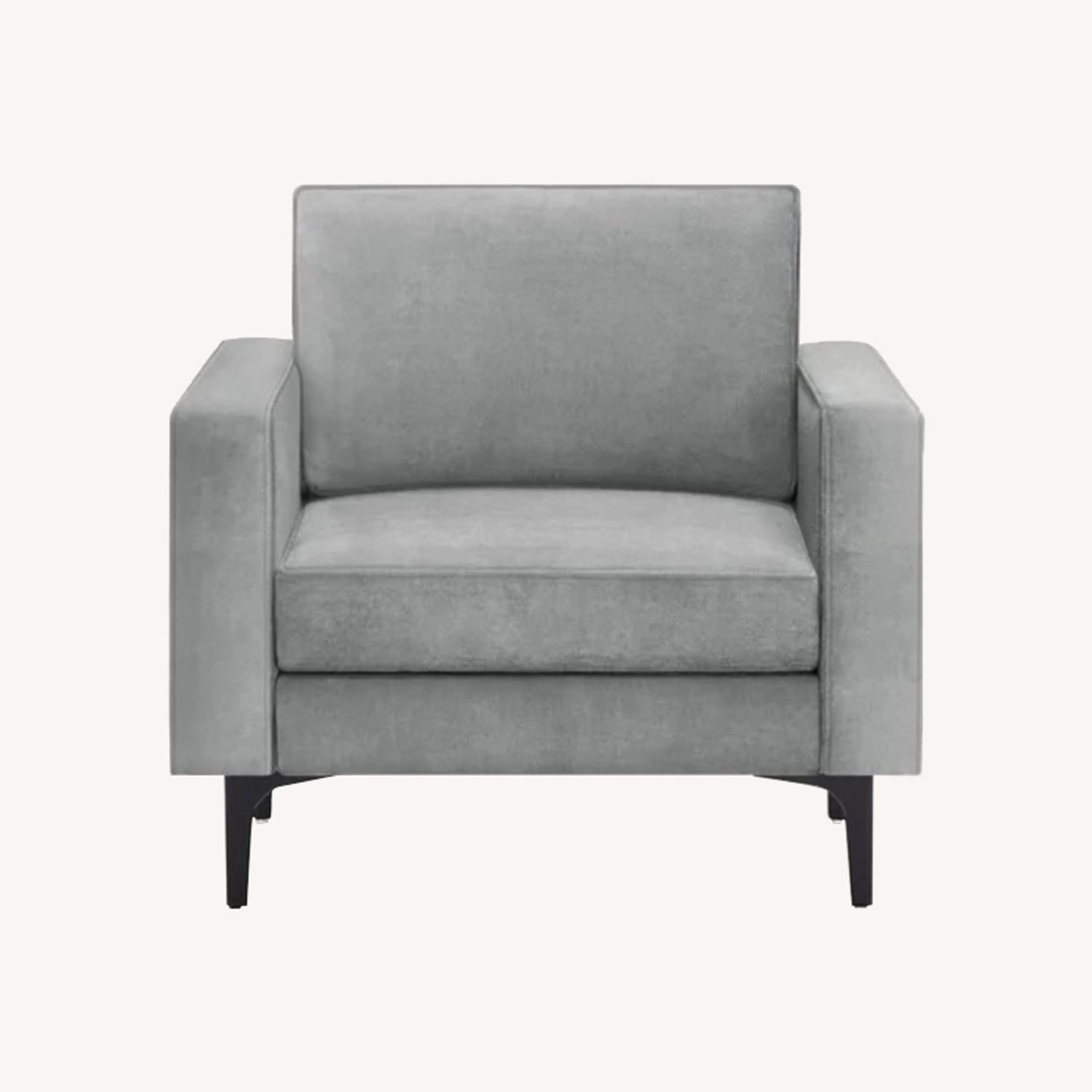 Burrow Nomad Velvet Armchair - image-0