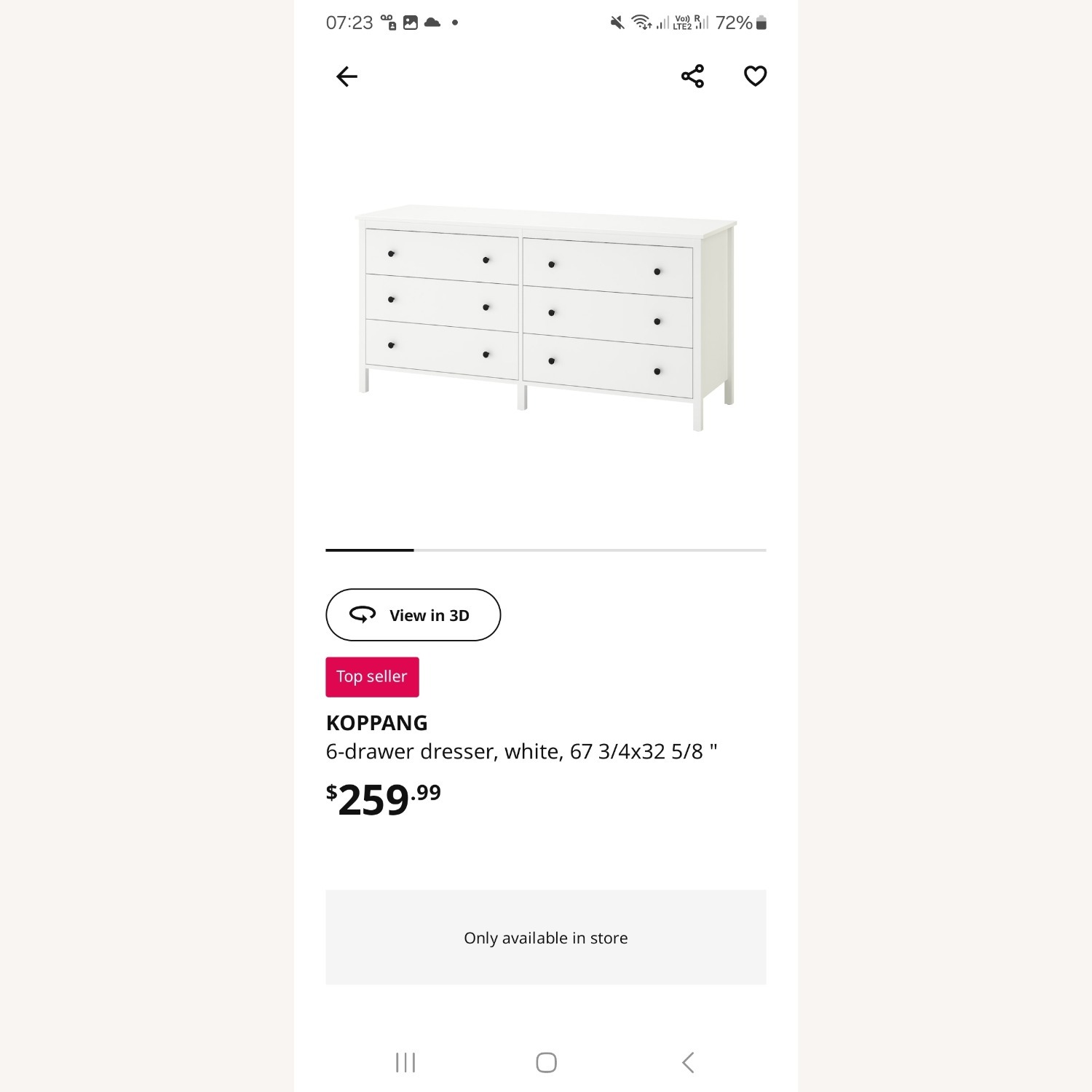 IKEA KOPPANG Large White Dresser - image-2