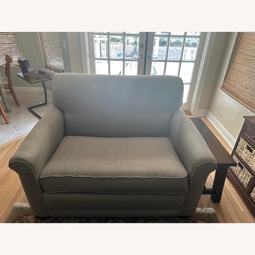 Used Irvine Lazy-boy Pullout Loveseat & Storage Ottoman for sale on AptDeco